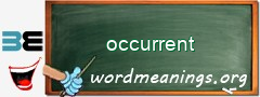WordMeaning blackboard for occurrent